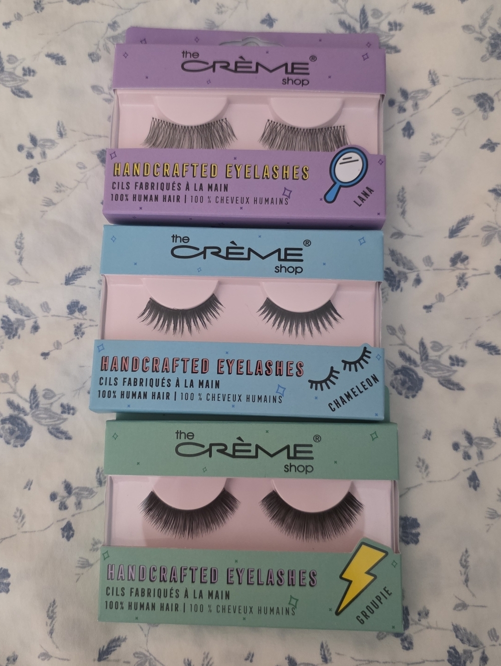 The Crème Shop Handcrafted False Eyelashes Set -  Trio - 100% Human Hair